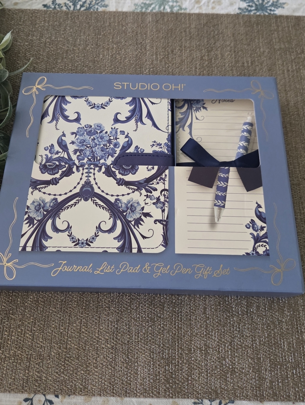 Studio Blue Floral Journal, List Pad & Pen Gift Set